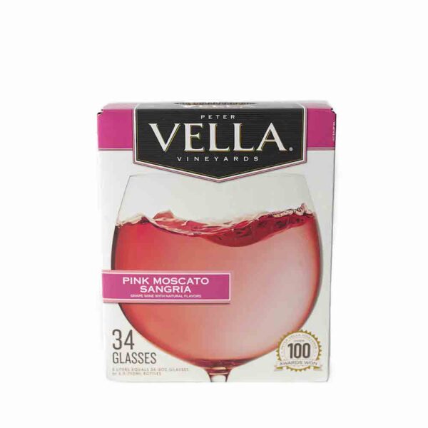 Peter Vella Pink Moscato Sangria Box Wine 5L