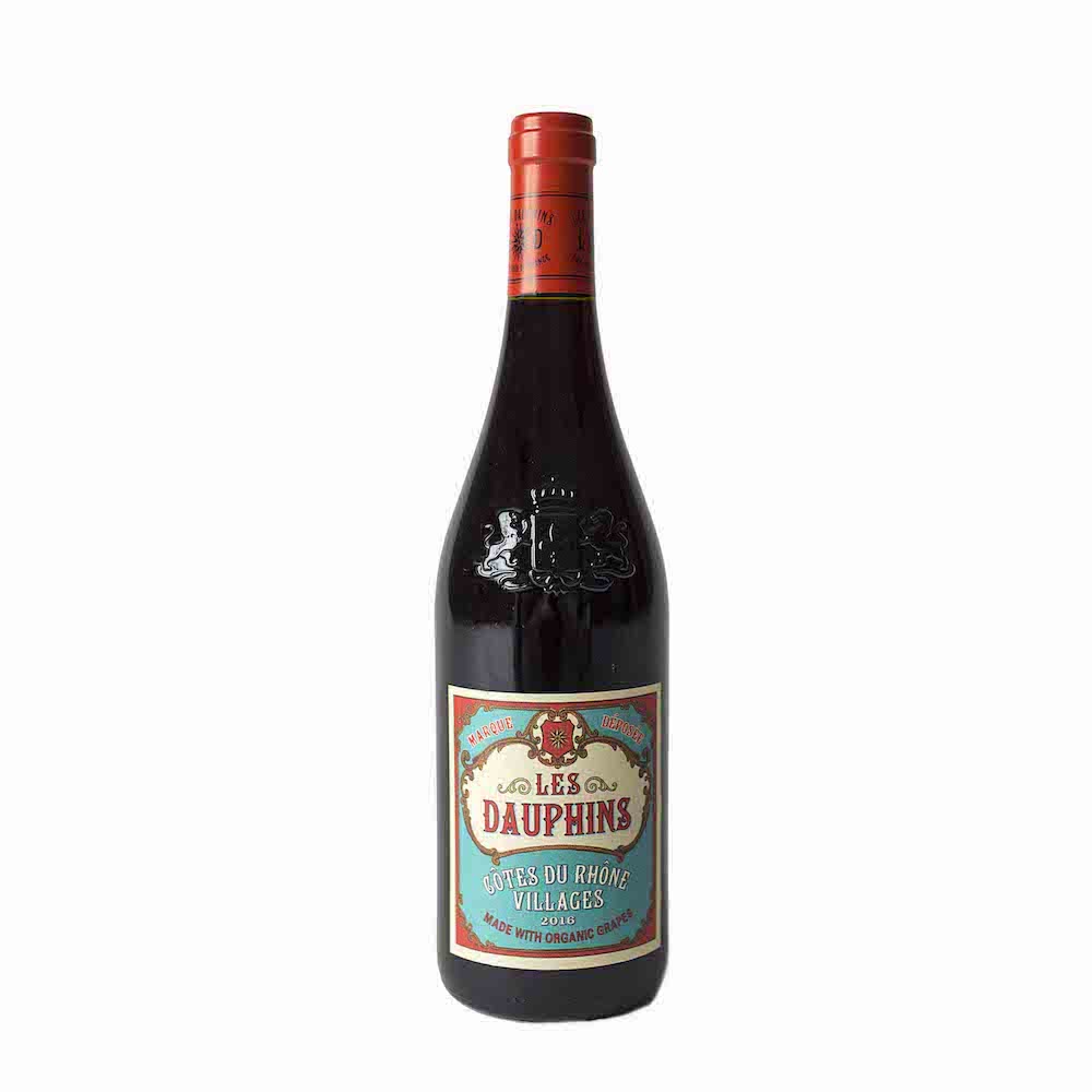 Les Dauphins Cote Du Rhone Villages Organic Red 2019 750ml Elma Wine & Liquor
