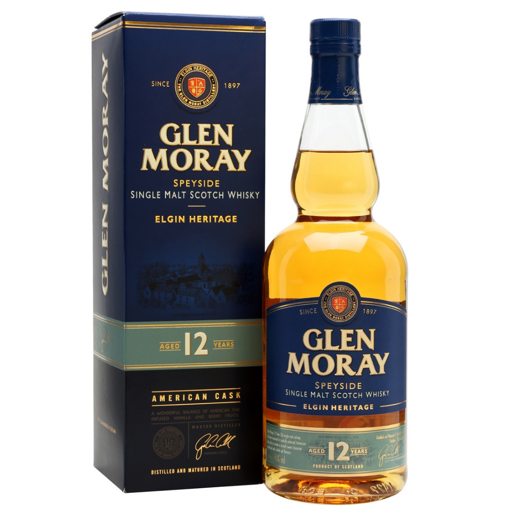 Glen Moray Speyside Single Malt Scotch Whisky 12 Year 750ml