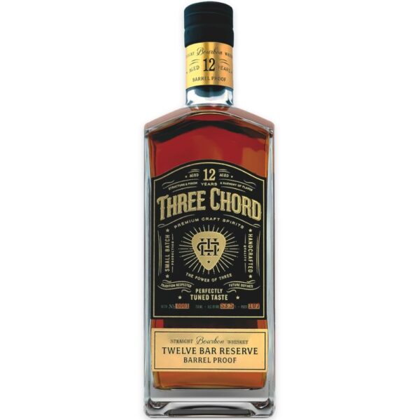 Three Chord Twelve Bar Reserve Barrel Proof Straight Bourbon Whiskey 750ml