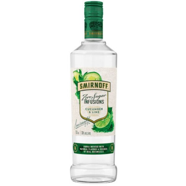 Smirnoff Zero Sugar Infusions Cucumber & Lime Vodka 750ml