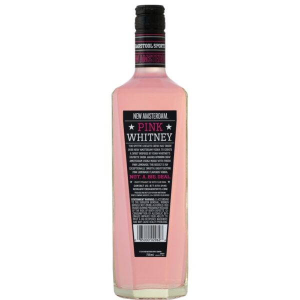 New Amsterdam Pink Whitney Pink Lemonade Flavored Vodka 1L - Image 2