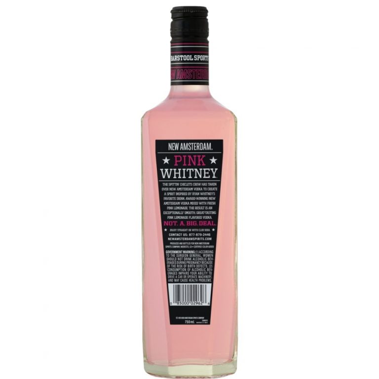 New Amsterdam Pink Whitney Pink Lemonade Flavored Vodka 1L Elma Wine