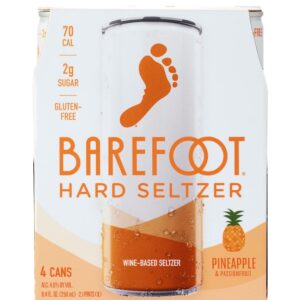 Barefoot Hard Seltzer Pineapple & Passionfruit 250mL 4 Pack