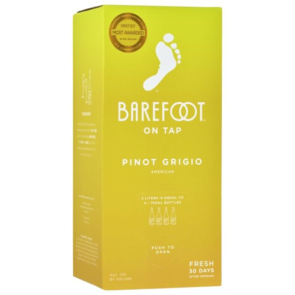Barefoot On Tap Pinot Grigio Box 3L