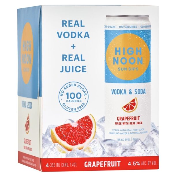 High Noon Grapefruit Vodka & Soda 355ml 4 Pack