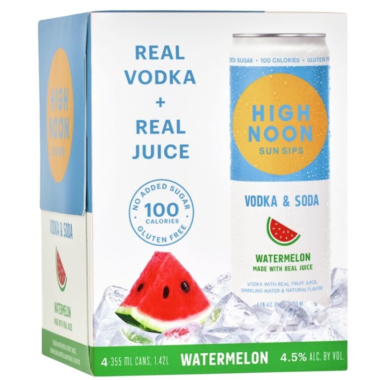 High Noon Watermelon Vodka & Soda 355ml 4 Pack Elma Wine & Liquor