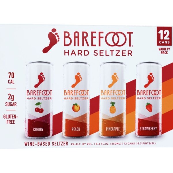 Barefoot Hard Seltzer Variety 12 Pack 250mL