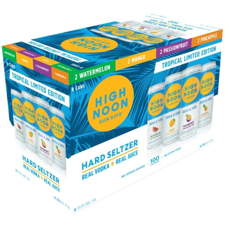 High Noon Vodka & Soda Tropical Variety 8 Pack 355mL Elma Wine & Liquor