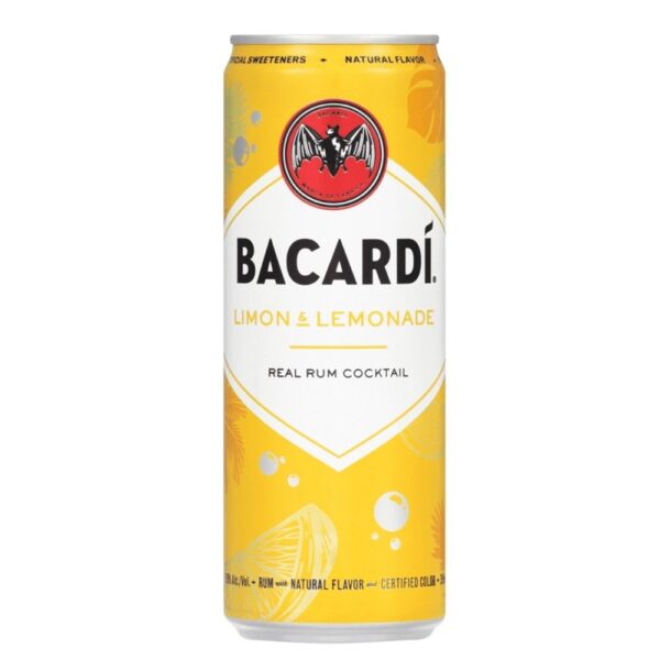 Bacardi Limon & Lemonade Canned Cocktail 4 Pack 355mL