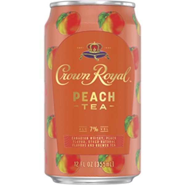 Crown Royal Peach Tea Whiskey Cocktail 4 Pack 355mL