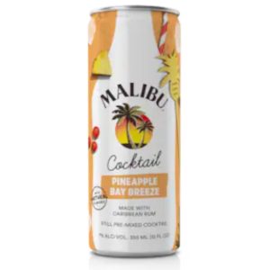 Malibu Pineapple Bay Breeze Cocktail 4 Pack 355mL