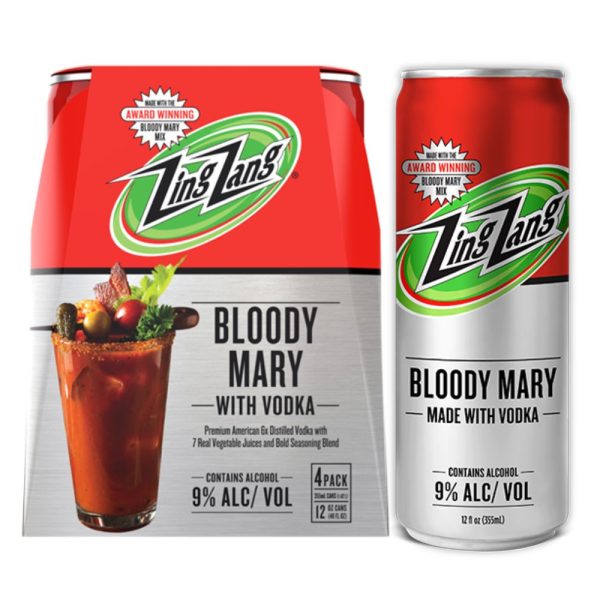 Zing Zang Bloody Mary Canned Cocktail 4 Pack 355mL