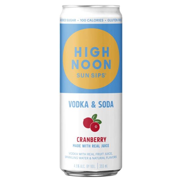 High Noon Cranberry Vodka & Soda 355ml 4 Pack - Image 2