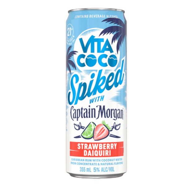 Vita Coco with Captain Morgan Strawberry Daiquiri Cocktail 4Pack 355mL