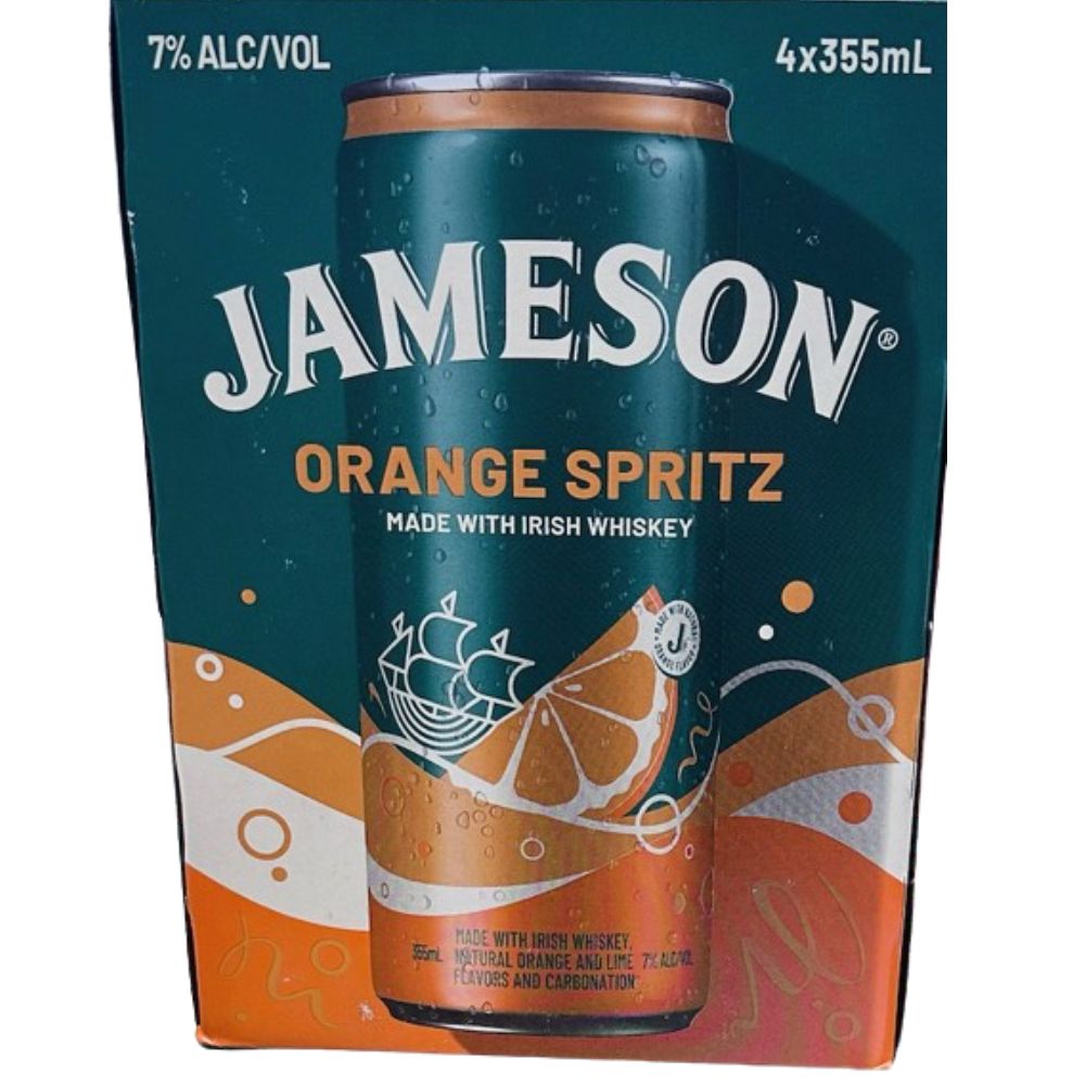 Jameson Orange Spritz Canned Cocktail 355mL 4 Pack