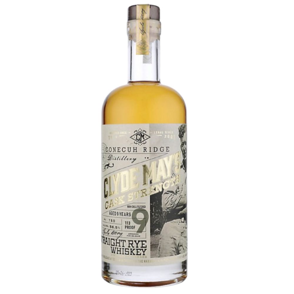 Clyde Mays Cask Strength 9 Year Straight Rye Whiskey 750mL