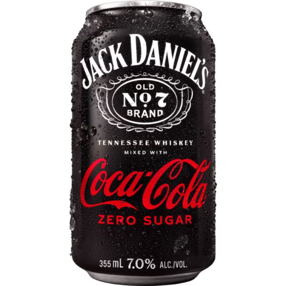 Jack Daniel's and Coca-Cola Zero Cocktail 4 Pack 355mL