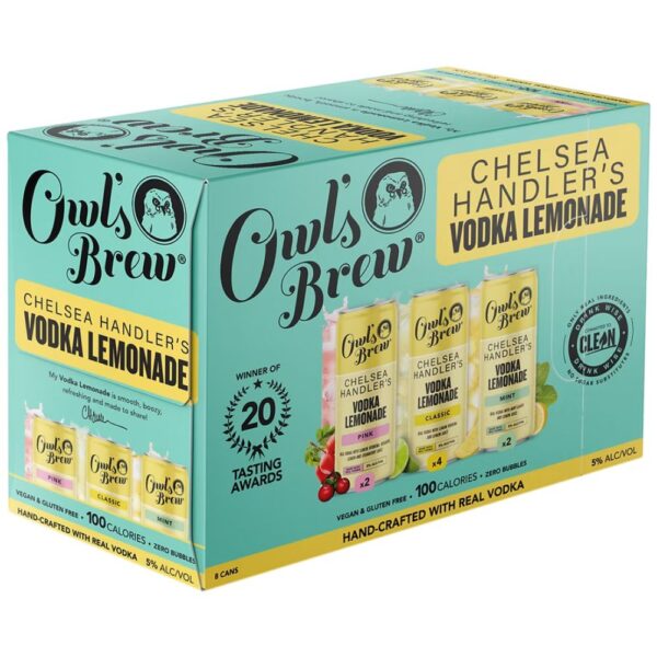 Owl's Brew Chelsea Handler Vodka Lemonade Cocktail 8 Pack
