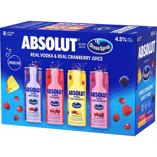 Absolut Ocean Spray Cocktail Variety 8 Pack