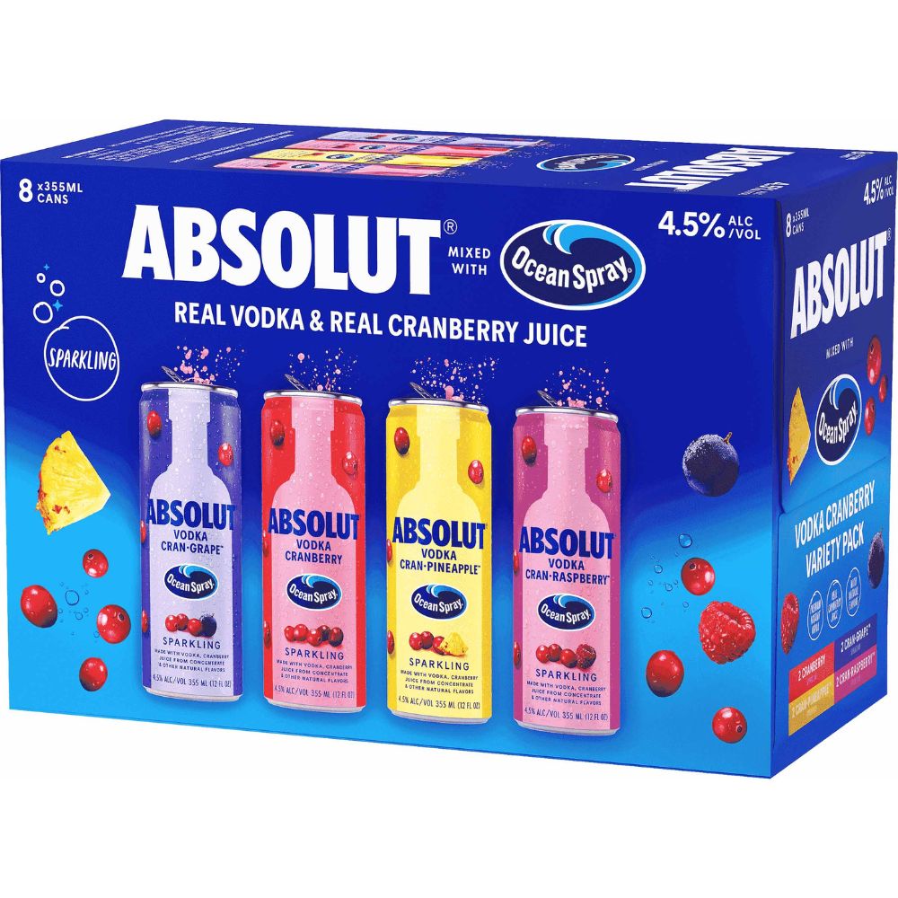 Absolut Ocean Spray Cocktail Variety 8 Pack