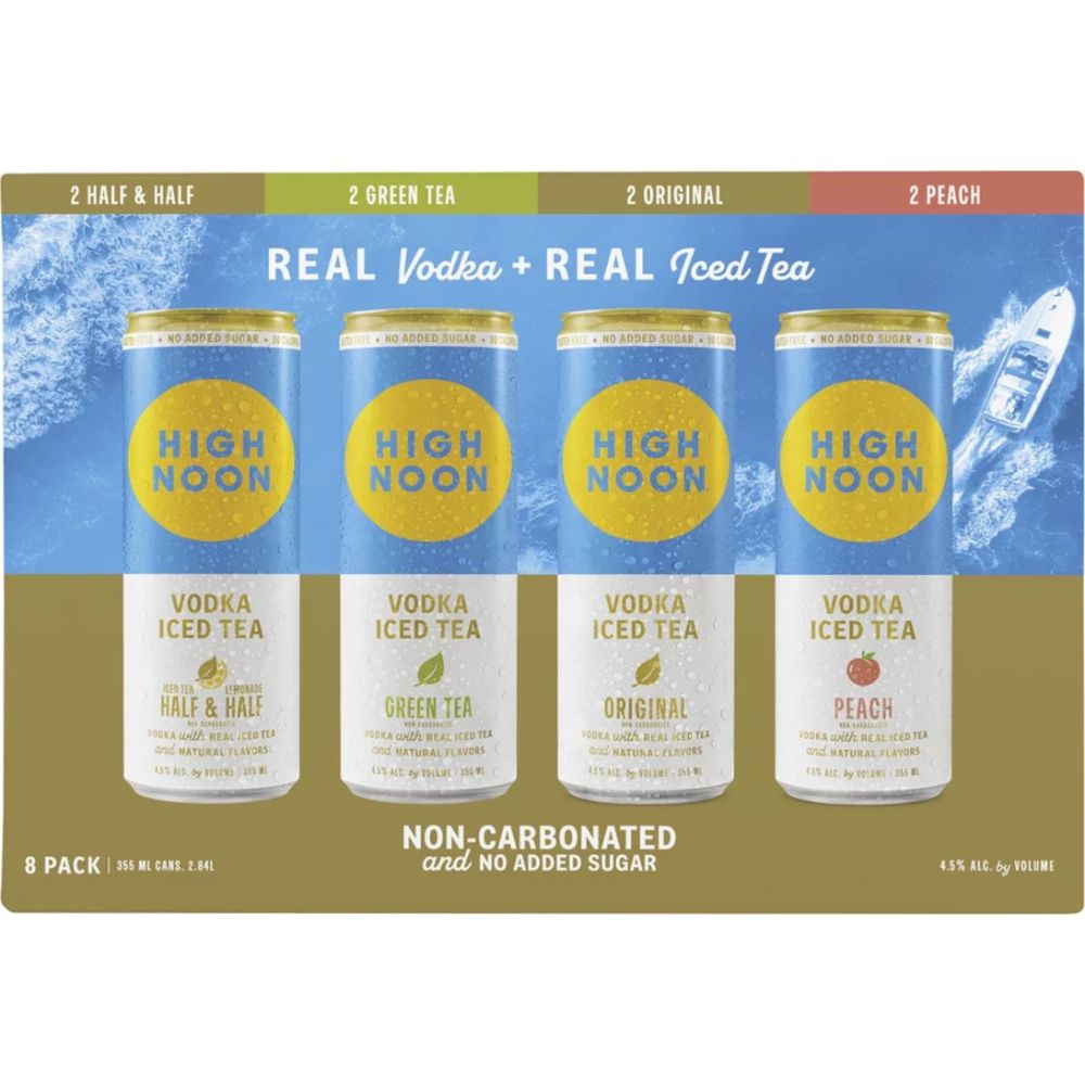 High Noon Vodka Iced Tea Lake Pack Variety 8 Pack 355mL