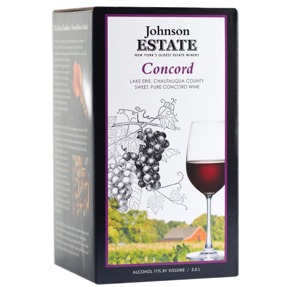 Johnson Estate Concord Red Box Wine 3L