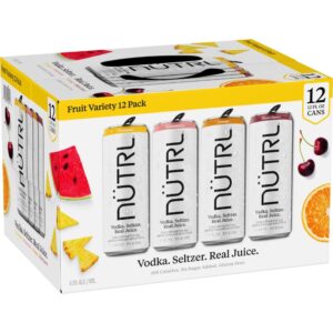 Nutrl Vodka Seltzer Fruit Pack Variety 12 Pack