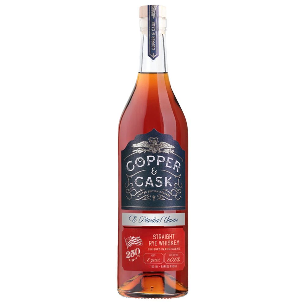 Copper & Cask Boston Rum Party 8-Year Rye Whiskey Finished in Rum Casks Copper & Cask Boston Rum Party 8-Year Rye Whiskey Finished in Rum Casks 750mL