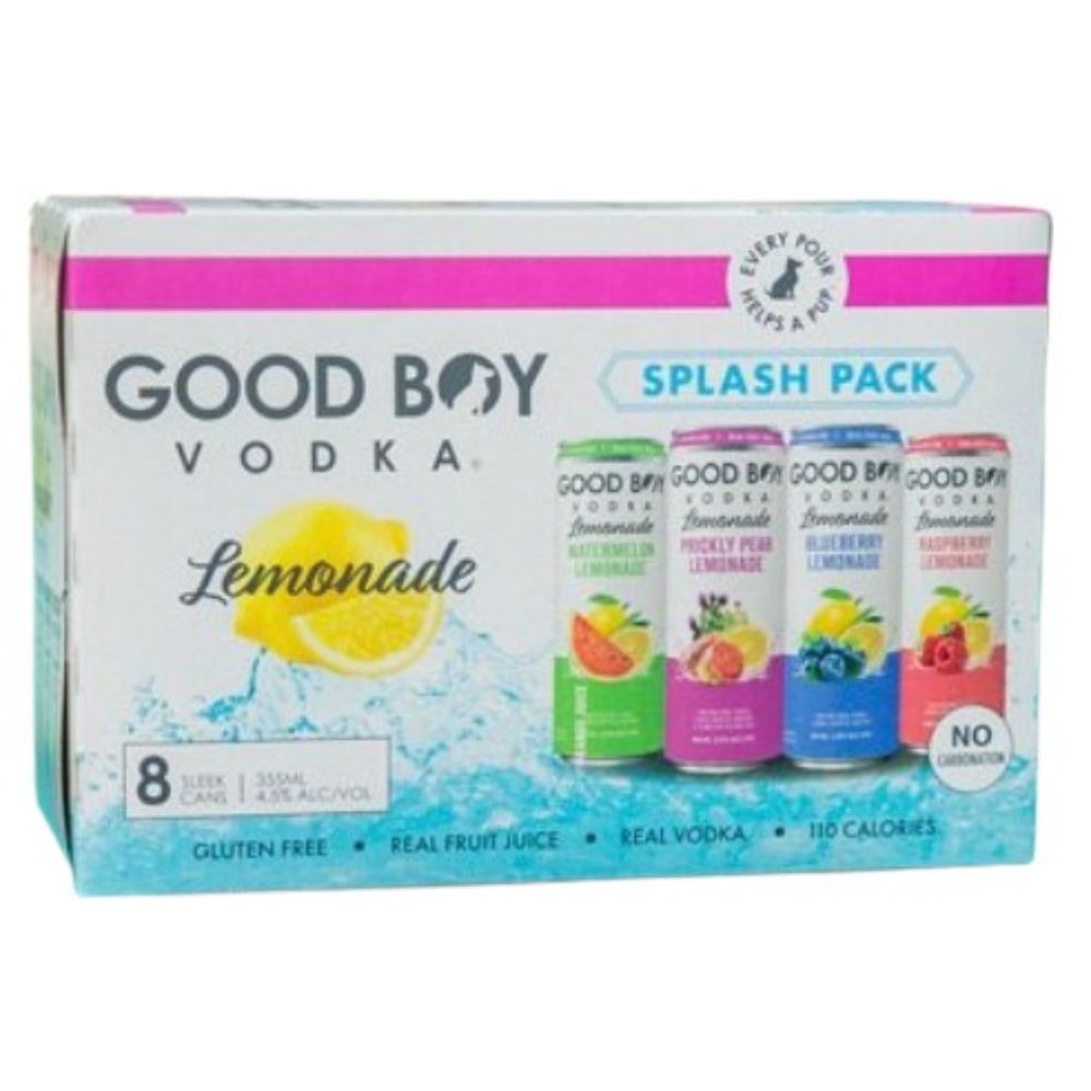 Good Boy Vodka Lemonade Cocktail Splash Pack Variety 8 Pack Good Boy Vodka Lemonade Cocktail Splash Pack Variety 8 Pack