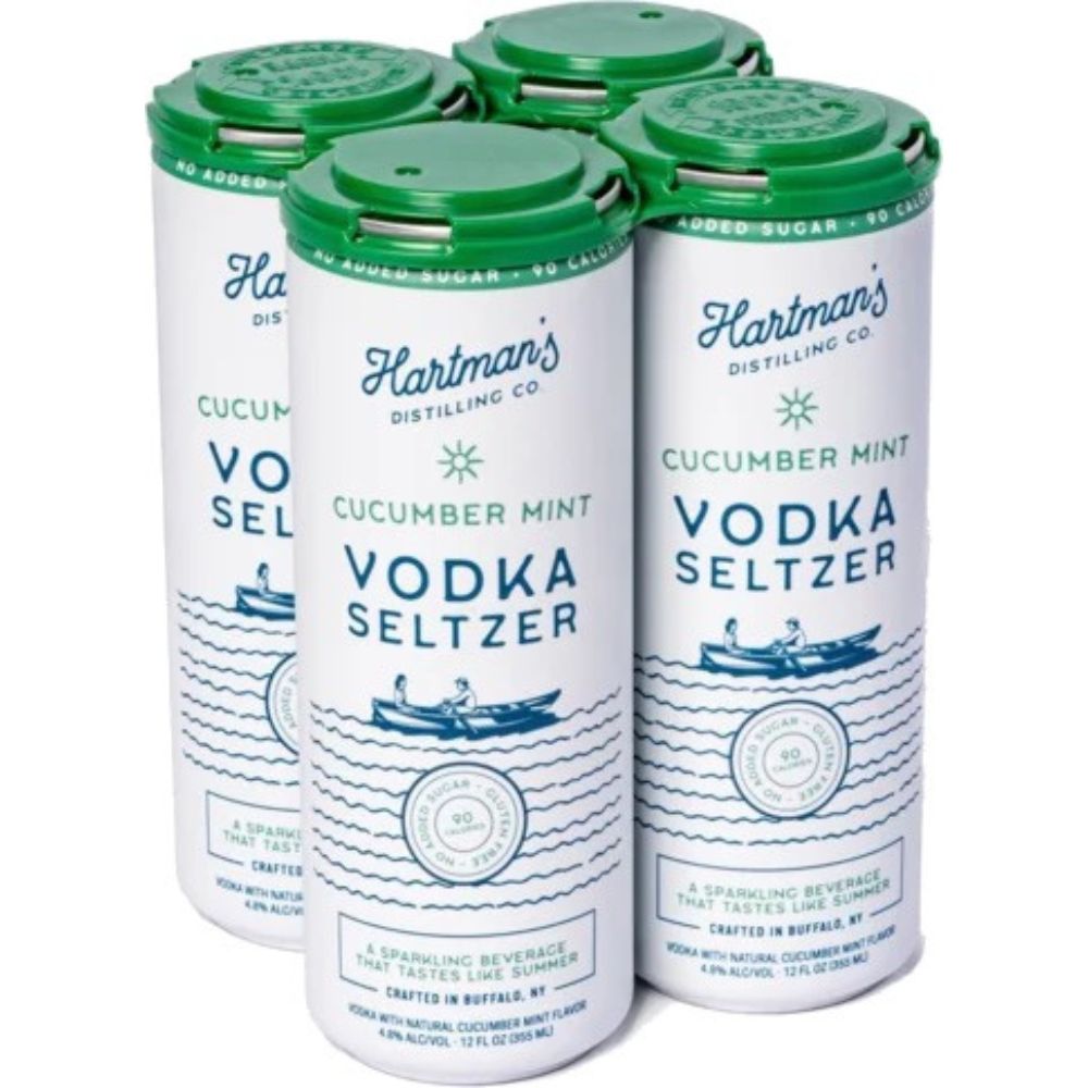 Hartmans Distilling Co. Cucumber Mint Vodka Seltzer 4 Pack 355mL