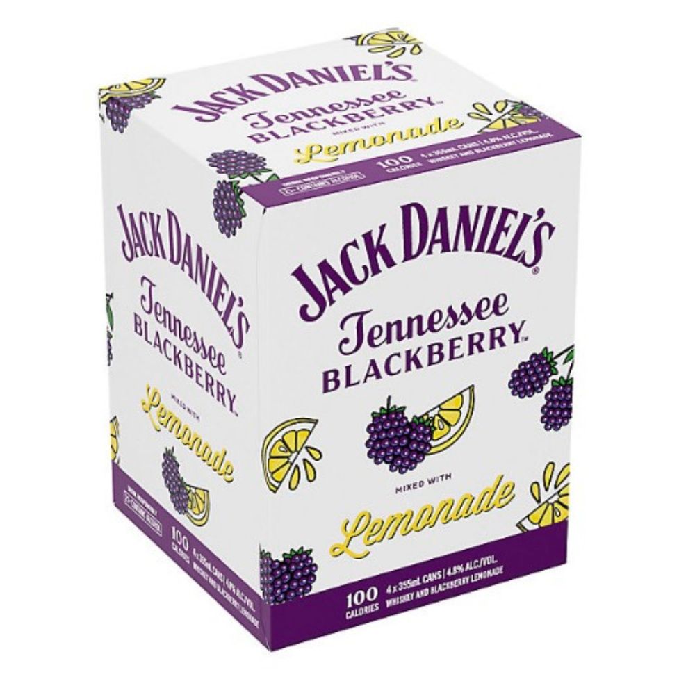 Jack Daniel's Tennessee Blackberry Lemonade Cocktail 4 Pack 355mL